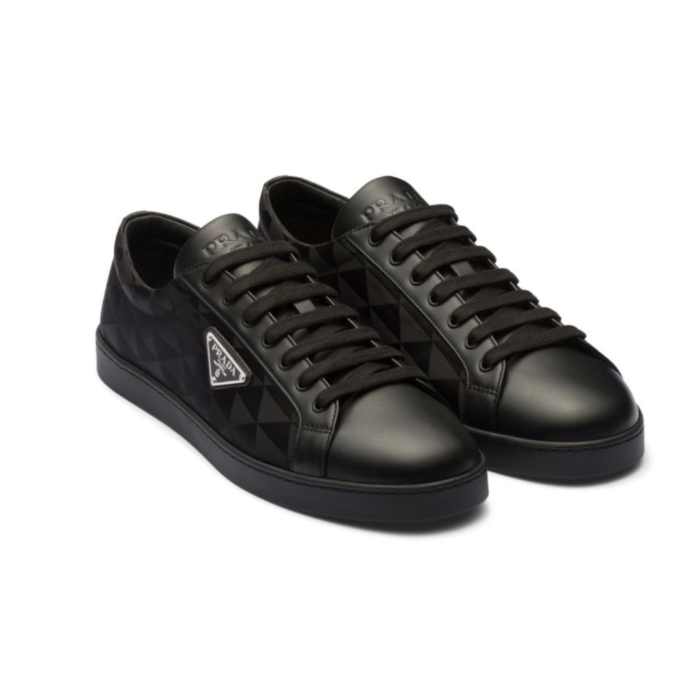 Prada Leather and Re-Nylon Sneakers